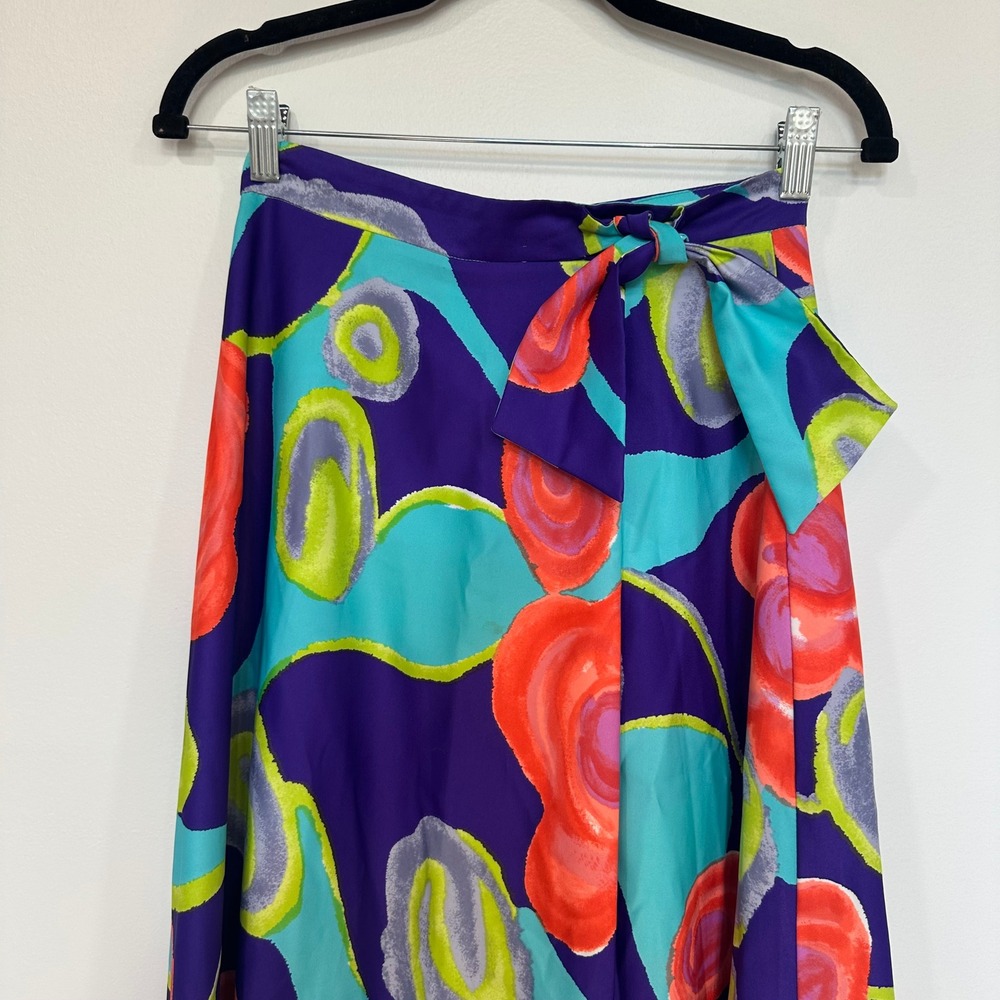 Tori Richard Womens Skirt Liberty House Hawaii 10 Maxi Bright Multi Color A Line - Picture 2 of 9